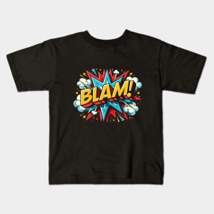 Explosive Echoes: 'BOOM!' in Classic Comic Style Kids T-Shirt